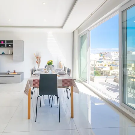 New Spacious 3 Bdr 2 Bth Bugibba 124 With View Apartament *